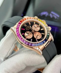 Rolex Daytona 18K Rose Gold Wrapped and Moissanite Diamonds Rep 11