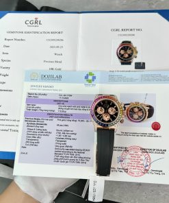 Rolex Daytona 18K Rose Gold Wrapped and Moissanite Diamonds Rep 11