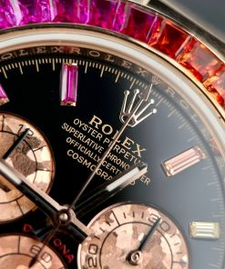 Rolex Daytona 18K Rose Gold Wrapped and Moissanite Diamonds Rep 11