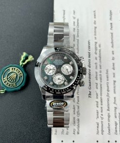 Rolex Daytona Customs Purple Mother Of Pearl Dial & Moissanite Best Replica BTF 40mm (9)