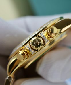 Rolex Daytona Eye Of Tiger Gold Wrapped Customs Moissanite Diamonds (13)