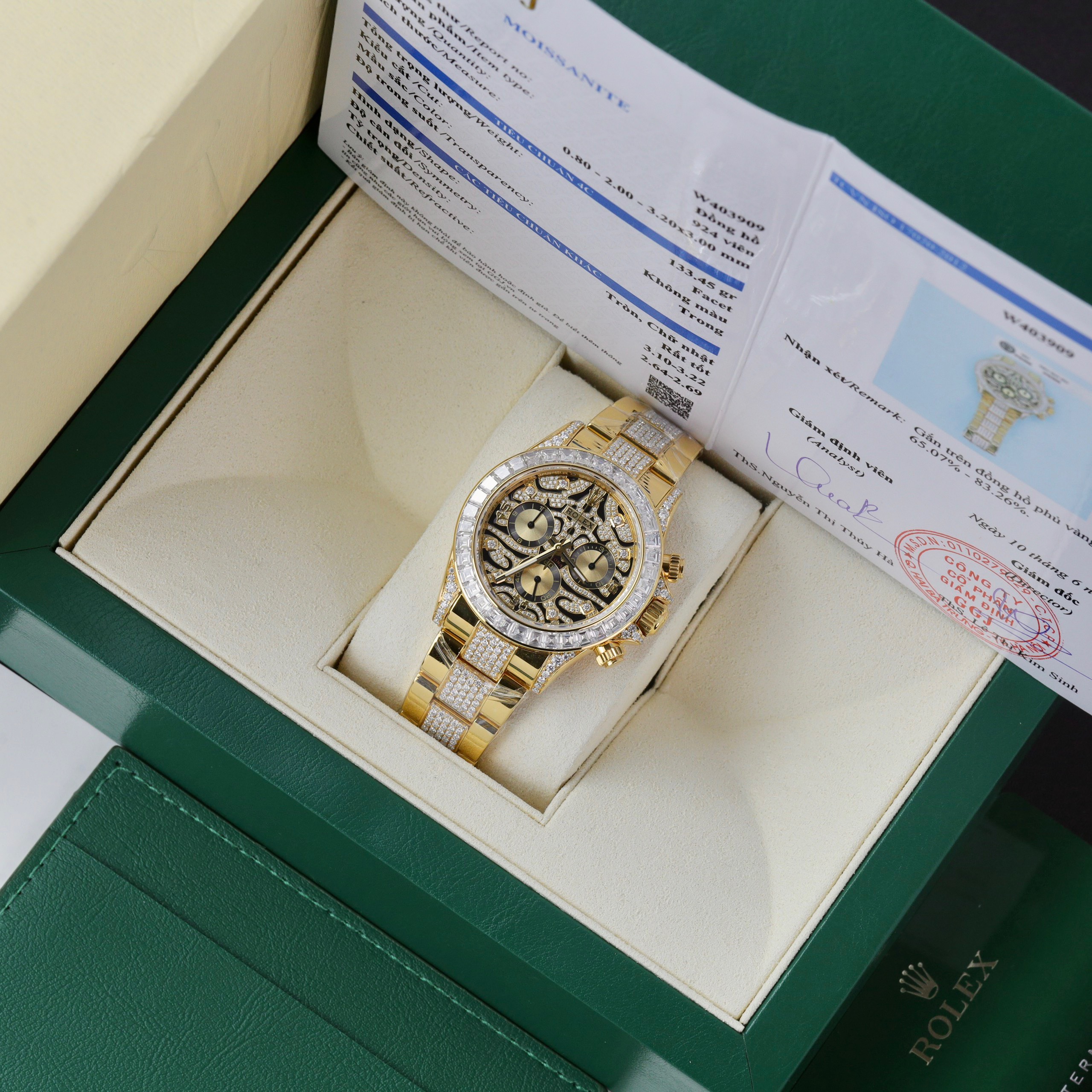 Rolex Daytona Eye Of Tiger Gold Wrapped Customs Moissanite Diamonds (2) Rolex Daytona Eye Of Tiger Gold Wrapped Customs Moissanite Diamonds (2)