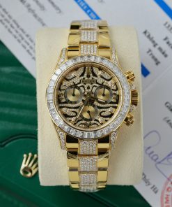 Rolex Daytona Eye Of Tiger Gold Wrapped Customs Moissanite Diamonds (13)