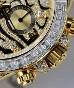 Rolex Daytona Eye Of Tiger Gold Wrapped Customs Moissanite Diamonds (13)