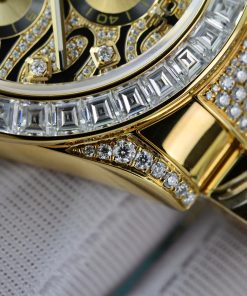 Rolex Daytona Eye Of Tiger Gold Wrapped Customs Moissanite Diamonds (13)