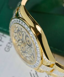 Rolex Daytona Eye Of Tiger Gold Wrapped Customs Moissanite Diamonds (13)