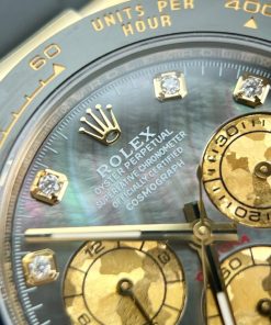 Rolex Daytona Purple Mother Of Pearl Dial & Moissanite Best Replica Watch 40mm (8)
