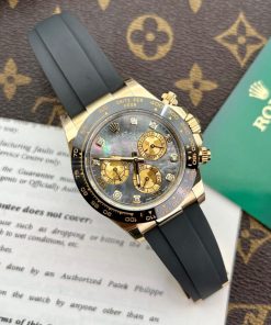 Rolex Daytona Purple Mother Of Pearl Dial & Moissanite Best Replica Watch 40mm (8)