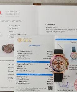 Rolex Daytona Rainbow 116595RBOW Gold Wrapped Customs Moissanite Ruby Sapphire 40mm (1)