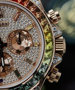Rolex Daytona Rainbow 116595RBOW Gold Wrapped Customs Moissanite Ruby Sapphire 40mm (5)