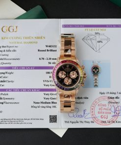 Rolex Daytona Rainbow 116595RBOW Real Gold 18K & Natural Diamonds Gemstone 40mm (12)