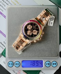 Rolex Daytona Rainbow 116595RBOW Real Gold 18K & Natural Diamonds Gemstone 40mm (12)