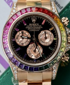 Rolex Daytona Rainbow 116595RBOW Real Gold 18K & Natural Diamonds Gemstone 40mm (12)