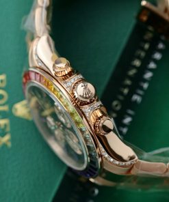 Rolex Daytona Rainbow 116595RBOW Real Gold 18K & Natural Diamonds Gemstone 40mm (12)