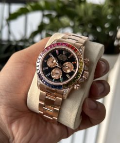 Rolex Daytona Rainbow Custom Diamonds Moissanite 18K Gold Wrapped TW 40mm (2)
