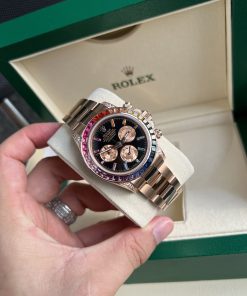 Rolex Daytona Rainbow Custom Diamonds Moissanite 18K Gold Wrapped TW 40mm (2)