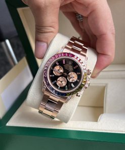 Rolex Daytona Rainbow Custom Diamonds Moissanite 18K Gold Wrapped TW 40mm (2)