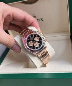 Rolex Daytona Rainbow Custom Diamonds Moissanite 18K Gold Wrapped TW 40mm (2)