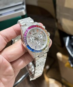 Rolex Daytona Rainbow Full Diamonds Fake Watches 40mm (5)