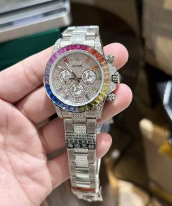 Rolex Daytona Rainbow Full Diamonds Fake Watches 40mm (5)
