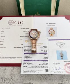 Rolex Daytona Rainbow Natural Diamond Watch with Gold Wrapped MOP Dial 40mm (11)