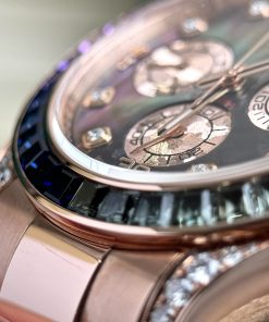 Rolex Daytona Rainbow Natural Diamond Watch with Gold Wrapped MOP Dial 40mm (11)