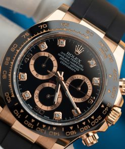 Rolex Daytona Replica Watch Custom 18K Solid Gold & Natural Diamond 40mm (2)