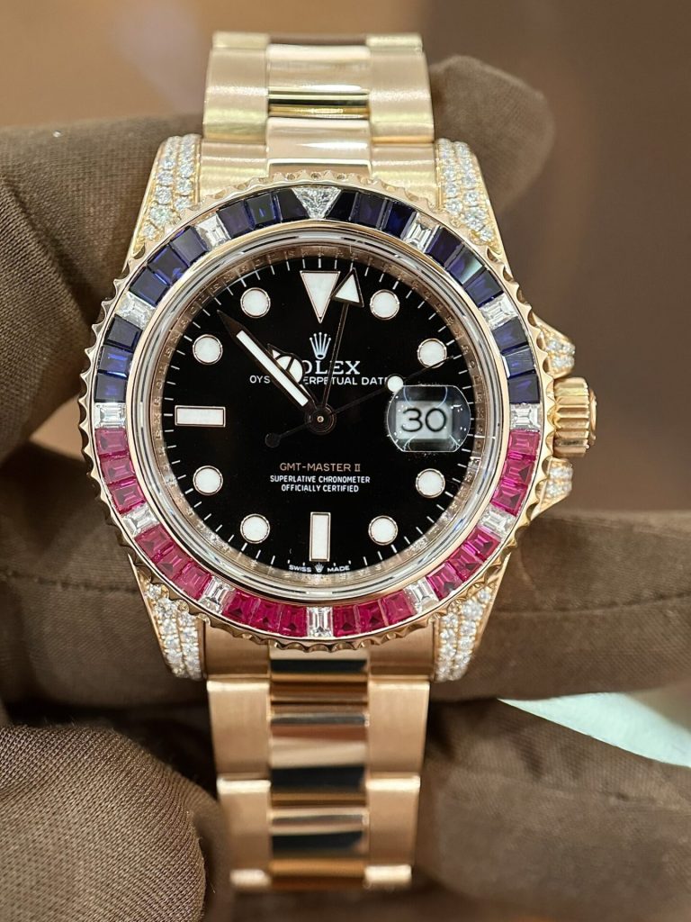 Rolex GMT-Master II 116748 Solid Gold Natural Diamond Watch 41mm (10)