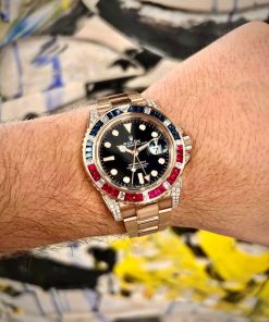 Rolex GMT-Master II 116748 Solid Gold Natural Diamond Watch 41mm (10)