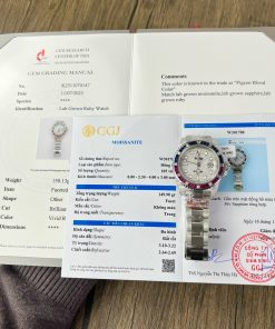 Rolex GMT-Master II 116759SARU Custom Moissanite Sapphire Diamonds 40mm (10)