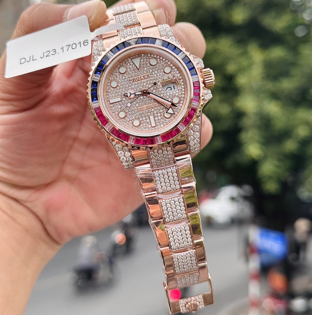 Rolex GMT-Master II 126755 SARU 18K Gold Wrapped Custom Moissanite Diamonds 40mm (8)