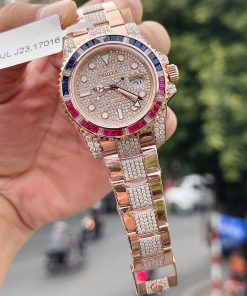 Rolex GMT-Master II 126755 SARU 18K Gold Wrapped Custom Moissanite Diamonds 40mm (8)