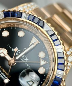 Rolex GMT-Master II 126755 SARU 18K Gold Wrapped Custom Moissanite Sapphire 41mm (11)