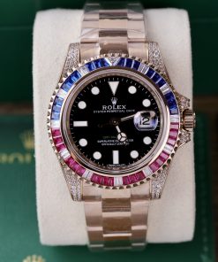 Rolex GMT-Master II Custom CZ Diamonds Fake Watch TW Factory 40mm (11)