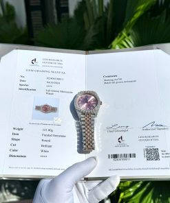 Rolex Iced Out Custom Full Moissanite Diamonds DateJust Best Replica (3)