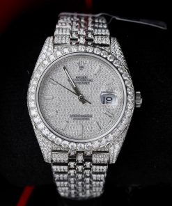 Rolex Iced Out Customs Full Moissanite Diamonds Best Replica 41mm (1)