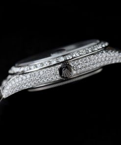 Rolex Iced Out Customs Full Moissanite Diamonds Best Replica 41mm (1)