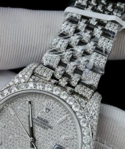 Rolex Iced Out Customs Full Moissanite Diamonds Best Replica 41mm (1)