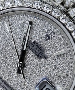 Rolex Iced Out Customs Full Moissanite Diamonds Best Replica 41mm (1)