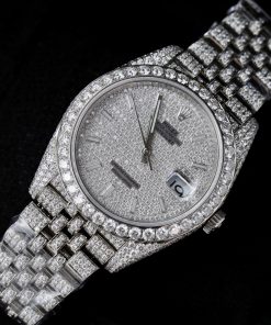 Rolex Iced Out Customs Full Moissanite Diamonds Best Replica 41mm (1)
