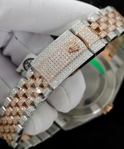 Rolex Iced Out DateJust Demi Custom Full Moissanite Diamonds Hong Kong 41mm (2)