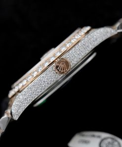 Rolex Iced Out DateJust Demi Custom Full Moissanite Diamonds Hong Kong 41mm (2)