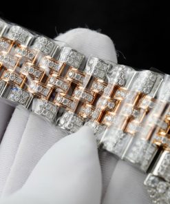 Rolex Iced Out DateJust Demi Custom Full Moissanite Diamonds Hong Kong 41mm (2)