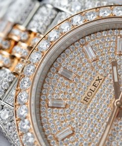 Rolex Iced Out DateJust Demi Custom Full Moissanite Diamonds Hong Kong 41mm (2)