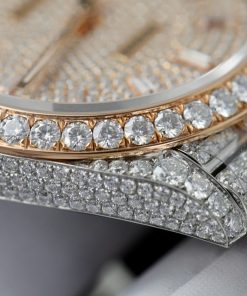 Rolex Iced Out DateJust Demi Custom Full Moissanite Diamonds Hong Kong 41mm (2)