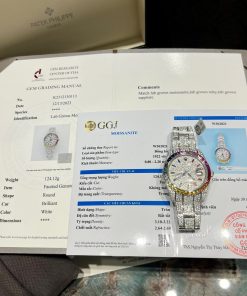 Rolex Iced Out Moissanite Custom Ruby Bezel DateJust Replica 41mm (1)