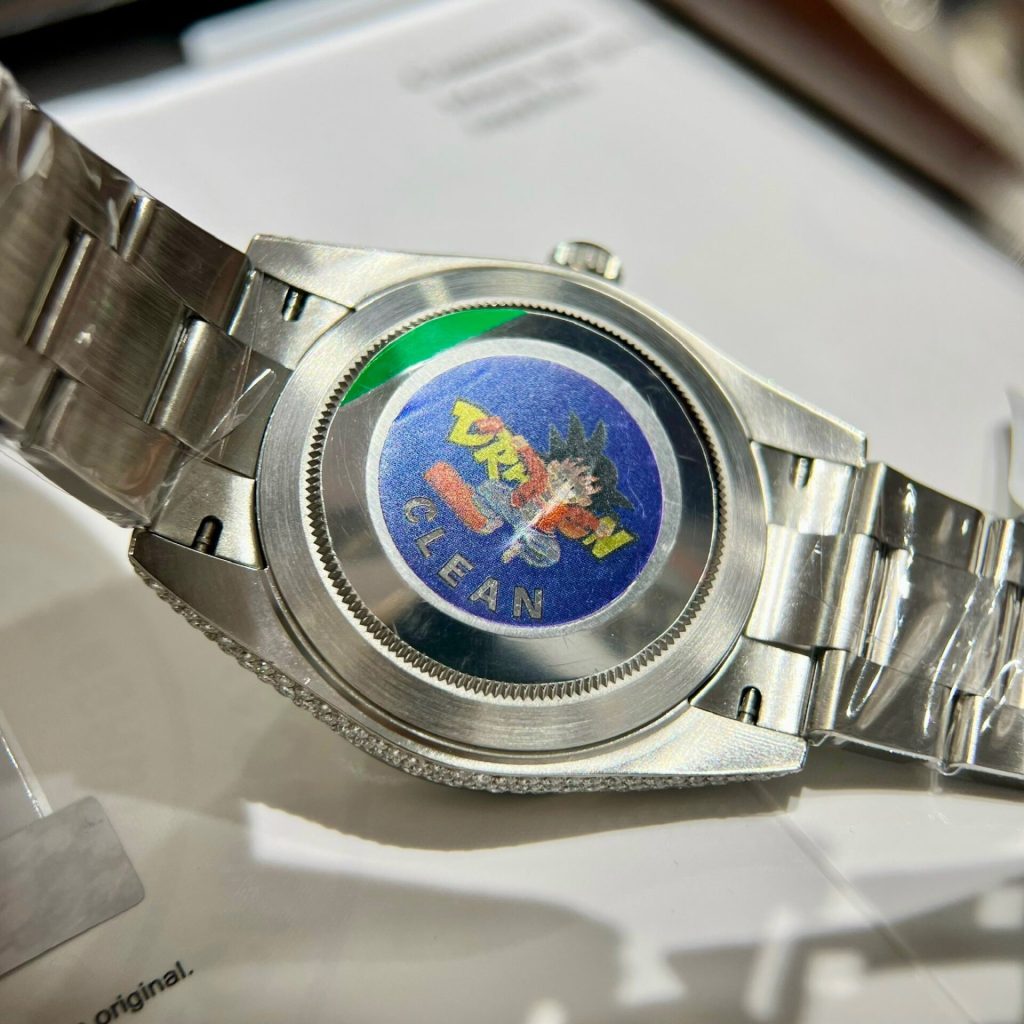 Rolex Iced Out Moissanite Custom Ruby Bezel DateJust Replica 41mm (9)