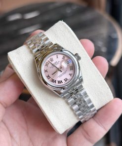 Rolex Lady-DateJust 279160 Pink Dial Replica Watches 28mm (6)