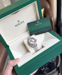 Rolex Lady-DateJust 279160 Pink Dial Replica Watches 28mm (6)