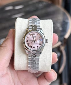 Rolex Lady-DateJust 279160 Pink Dial Replica Watches 28mm (6)